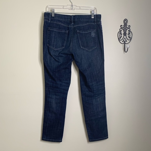 Laurie Felt Embellished Stripe Girlfriend Sz 6 - Picture 10 of 15